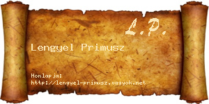 Lengyel Primusz névjegykártya